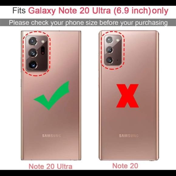 Fathers Day Gifts For Galaxy Note 20 Ultra Leather Wallet Case Credit Card Slot - Picture 4 of 7